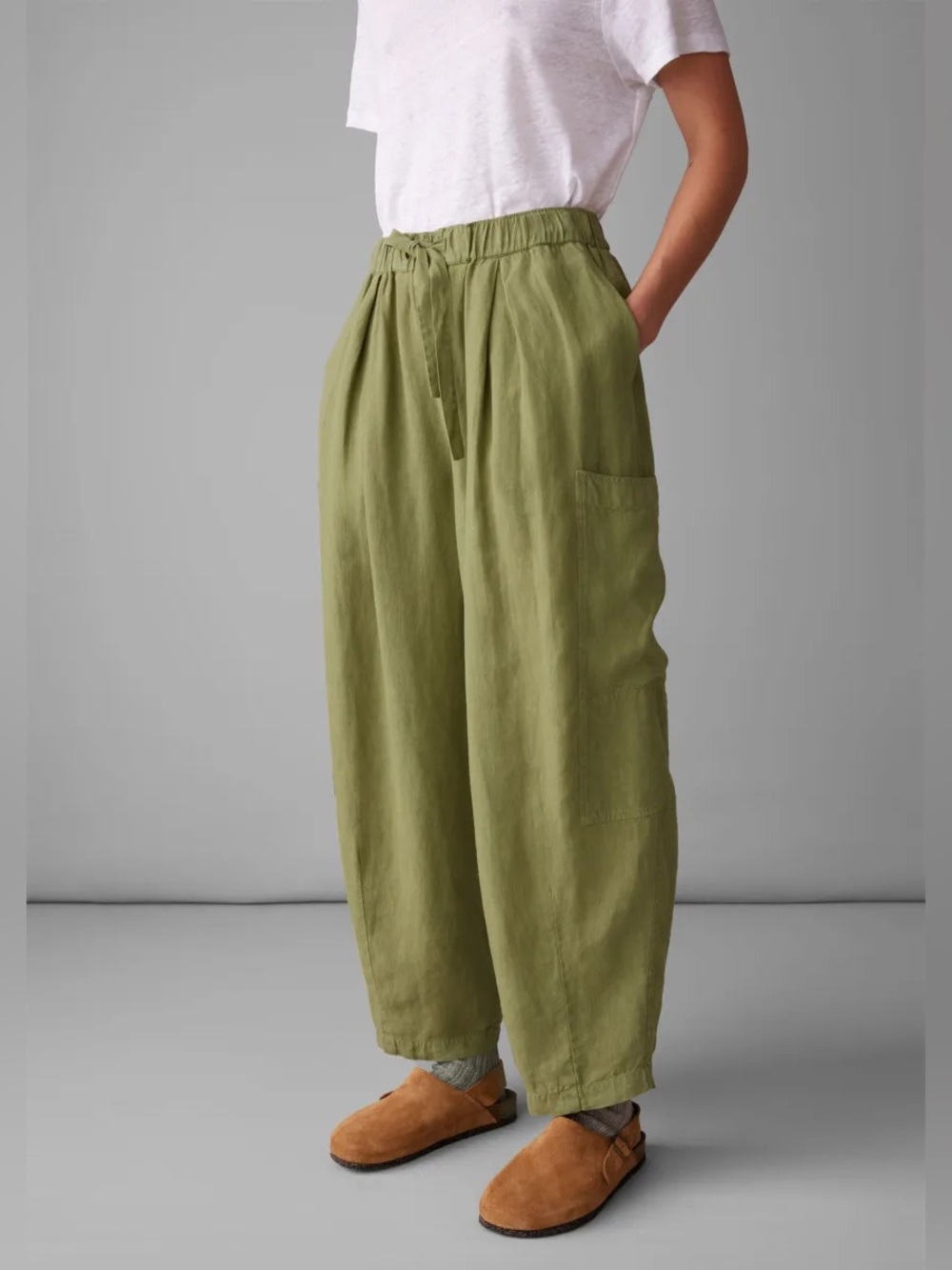 TOAST Garment Dyed Linen Trousers